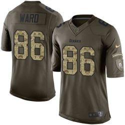 Cheap Hines Ward Steelers Jersey From China Olive Salute To Service #86