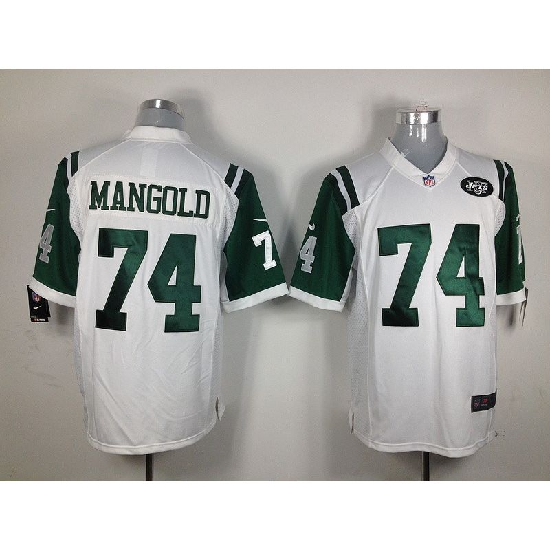 Cheap Nick Mangold Jets Jersey #74 White From China Game