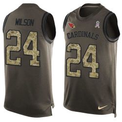 Cheap Adrian Wilson Cardinals Tank Top From China Salute TO Service Olive #24