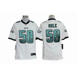 Cheap Trent Cole Eagles Jersey #58 White From China Game