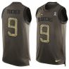Cheap Justin Tucker Ravens Tank Top From China Salute TO Service Olive #9