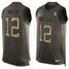 Cheap Jim Kelly Bills Tank Top From China Salute TO Service Olive #12