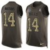 Cheap Sammy Watkins Bills Tank Top From China Salute TO Service Olive #14