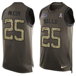 Cheap LeSean McCoy Bills Tank Top From China Salute TO Service Olive #25