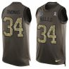 Cheap Thurman Thomas Bills Tank Top From China Salute TO Service Olive #34