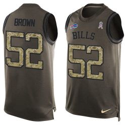 Cheap Preston Brown Bills Tank Top From China Salute TO Service Olive #52