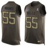 Cheap Jerry Hughes Bills Tank Top From China Salute TO Service Olive #55