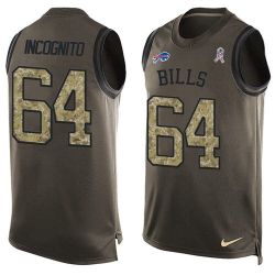 Cheap Richie Incognito Bills Tank Top From China Salute TO Service Olive #64