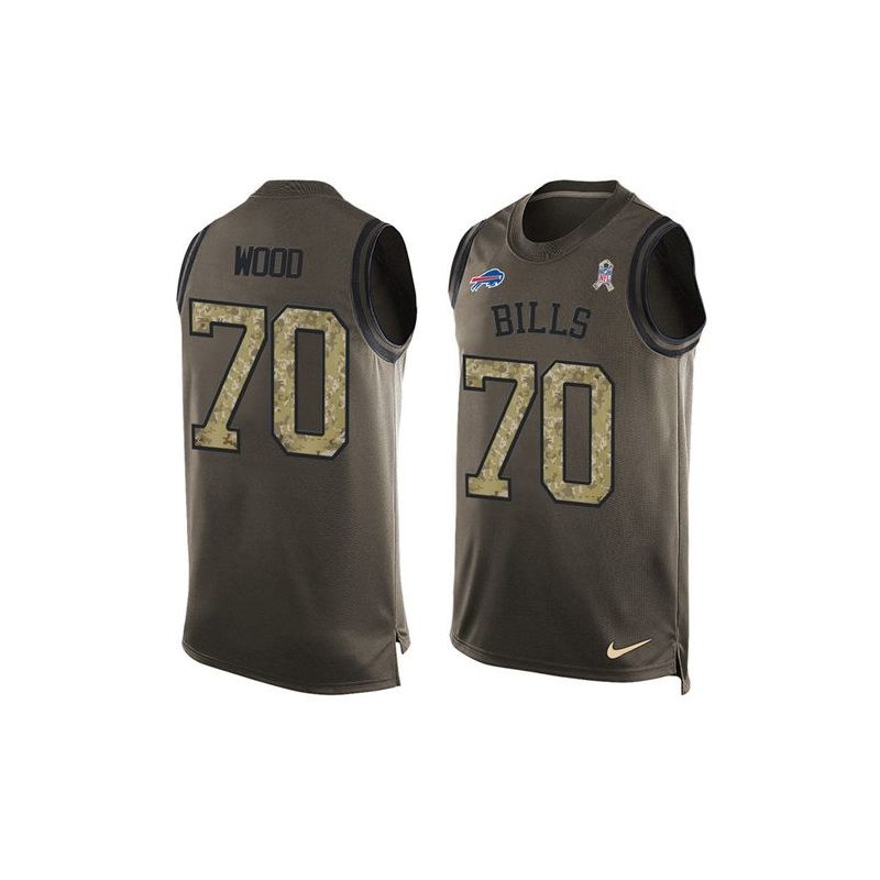 Cheap Eric Wood Bills Tank Top From China Salute TO Service Olive #70