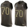 Cheap Eric Wood Bills Tank Top From China Salute TO Service Olive #70