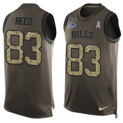 Cheap Andre Reed Bills Tank Top From China Salute TO Service Olive #83