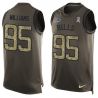 Cheap Kyle Williams Bills Tank Top From China Salute TO Service Olive #95