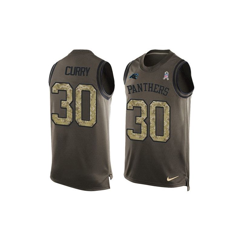 Cheap Stephen Curry Panthers Tank Top From China Salute TO Service Olive #30