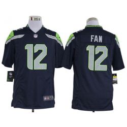 Cheap 12th Fan Seahawks Jersey #12 Dark Blue From China Game