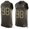 Cheap Star Lotulelei Panthers Tank Top From China Salute TO Service Olive #98