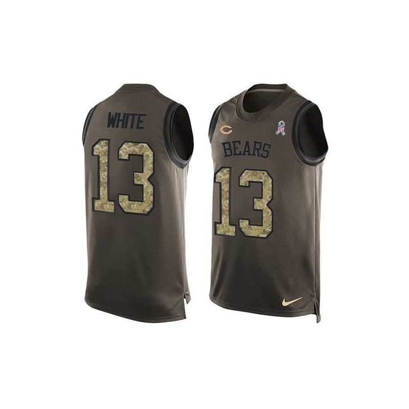 Cheap Kevin White Bears Tank Top From China Salute TO Service Olive #13