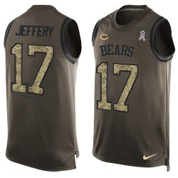 Cheap Alshon Jeffery Bears Tank Top From China Salute TO Service Olive #17