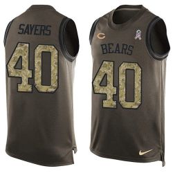 Cheap Gale Sayers Bears Tank Top From China Salute TO Service Olive #40