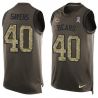 Cheap Gale Sayers Bears Tank Top From China Salute TO Service Olive #40
