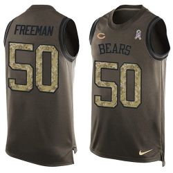 Cheap Jerrell Freeman Bears Tank Top From China Salute TO Service Olive #50