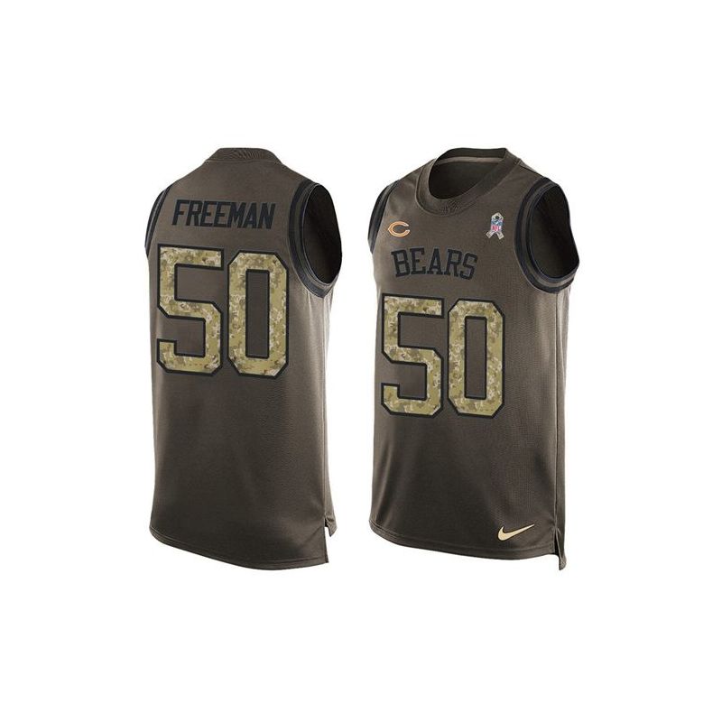 Cheap Jerrell Freeman Bears Tank Top From China Salute TO Service Olive #50