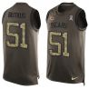 Cheap Dick Butkus Bears Tank Top From China Salute TO Service Olive #51
