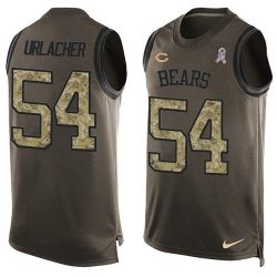 Cheap Brian Urlacher Bears Tank Top From China Salute TO Service Olive #54
