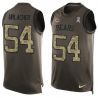 Cheap Brian Urlacher Bears Tank Top From China Salute TO Service Olive #54
