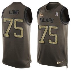 Cheap Kyle Long Bears Tank Top From China Salute TO Service Olive #75
