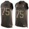 Cheap Kyle Long Bears Tank Top From China Salute TO Service Olive #75