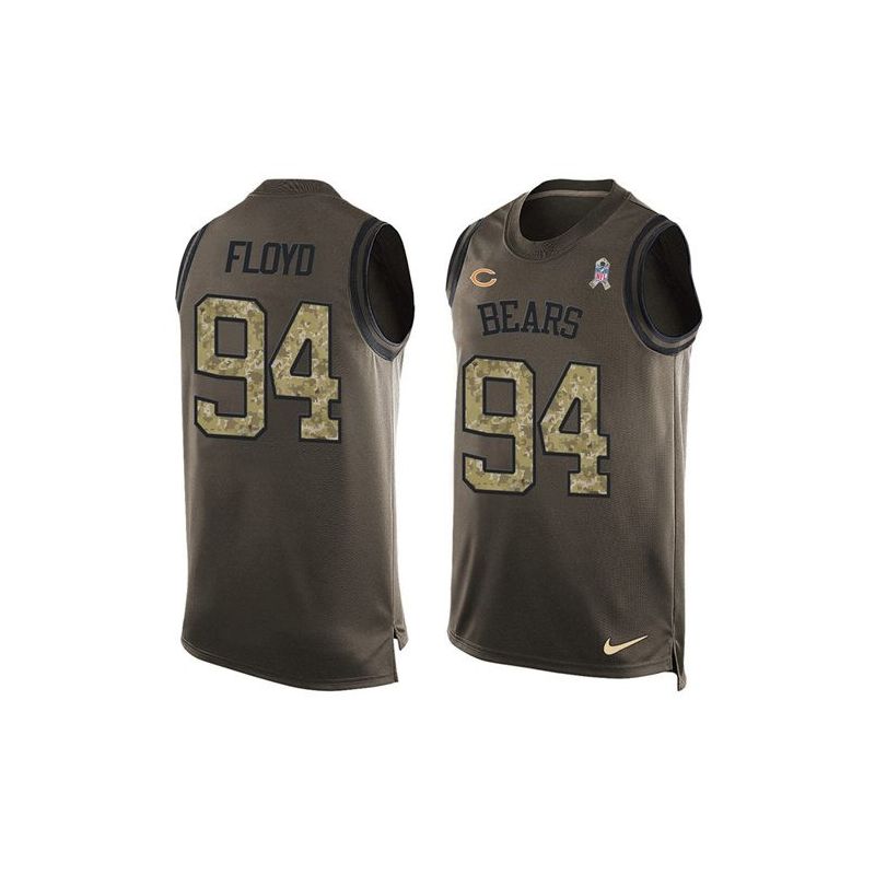 Cheap Leonard Floyd Bears Tank Top From China Salute TO Service Olive #94