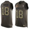 Cheap AJ Green Bengals Tank Top From China Salute TO Service Olive #18