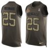 Cheap Giovani Bernard Bengals Tank Top From China Salute TO Service Olive #25