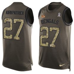 Cheap Dre Kirkpatrick Bengals Tank Top From China Salute TO Service Olive #27