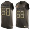 Cheap Rey Maualuga Bengals Tank Top From China Salute TO Service Olive #58