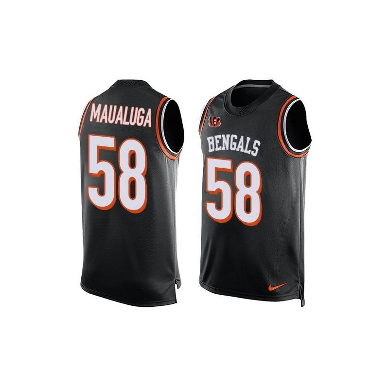 Cheap Rey Maualuga Bengals Tank Top From China #58