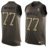 Cheap Andrew Whitworth Bengals Tank Top From China Salute TO Service Olive #77