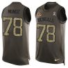 Cheap Anthony Munoz Bengals Tank Top From China Salute TO Service Olive #78