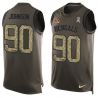 Cheap Michael Johnson Bengals Tank Top From China Salute TO Service Olive #90