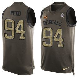 Cheap Domata Peko Bengals Tank Top From China Salute TO Service Olive #94