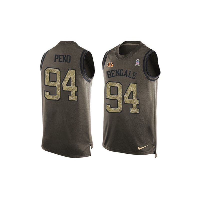 Cheap Domata Peko Bengals Tank Top From China Salute TO Service Olive #94