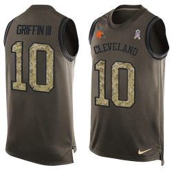 Cheap Robert Griffin III Browns Tank Top From China Salute TO Service Olive #10