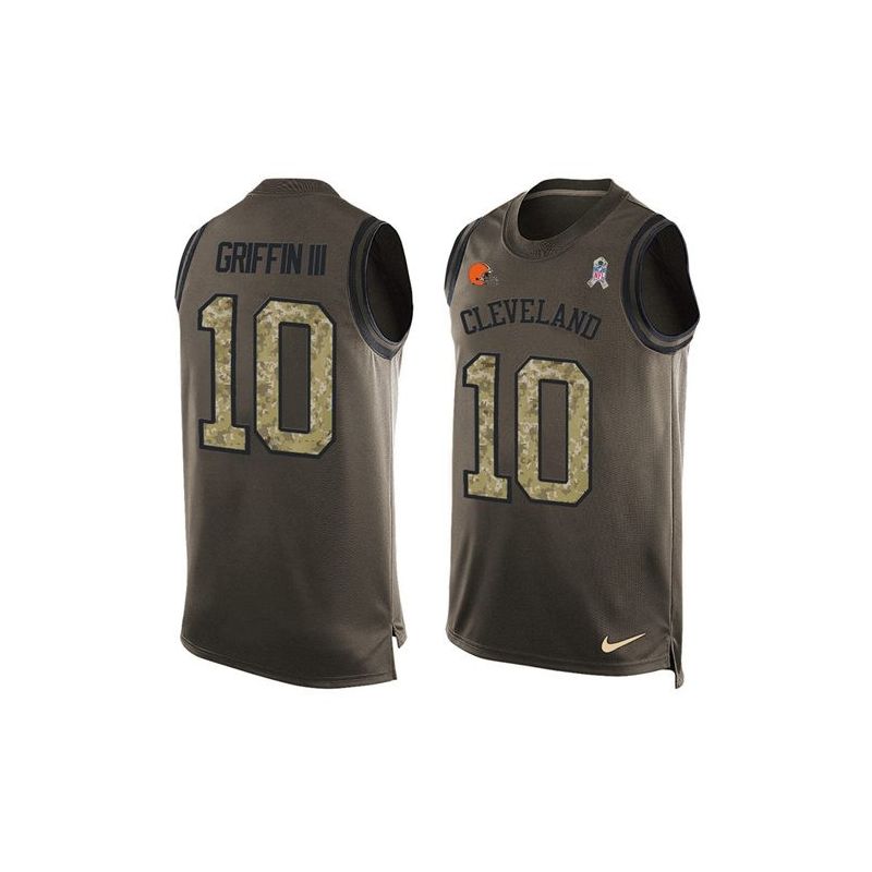 Cheap Robert Griffin III Browns Tank Top From China Salute TO Service Olive #10