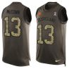 Cheap Josh McCown Browns Tank Top From China Salute TO Service Olive #13