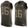 Cheap Andrew Hawkins Browns Tank Top From China Salute TO Service Olive #16