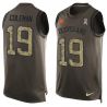 Cheap Corey Coleman Browns Tank Top From China Salute TO Service Olive #19