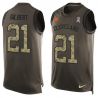 Cheap Justin Gilbert Browns Tank Top From China Salute TO Service Olive #21