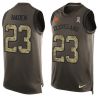 Cheap Joe Haden Browns Tank Top From China Salute TO Service Olive #23