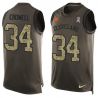 Cheap Isaiah Crowell Browns Tank Top From China Salute TO Service Olive #34