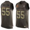 Cheap Danny Shelton Browns Tank Top From China Salute TO Service Olive #55